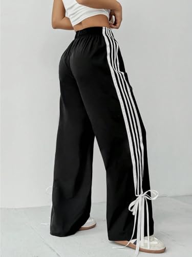 Image of Elasticated Sporty Women Cargo Track Pant with Side Stripes