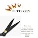 Butterfly Ultra Sharp Professional Fabric Scissors for Sewing - 10” High Carbon Steel Heavy Duty Tailor Shears with Ergonomic Grip for Craft Cutting, Textile, Quilting, Dressmaking, Home & Office Use