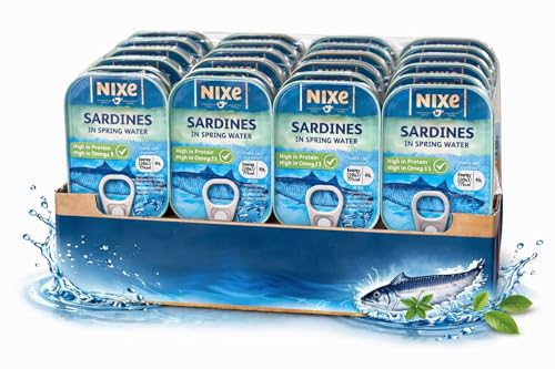 Pack of 20 Tins x 120g Premium Sardines in Spring Water Nixe