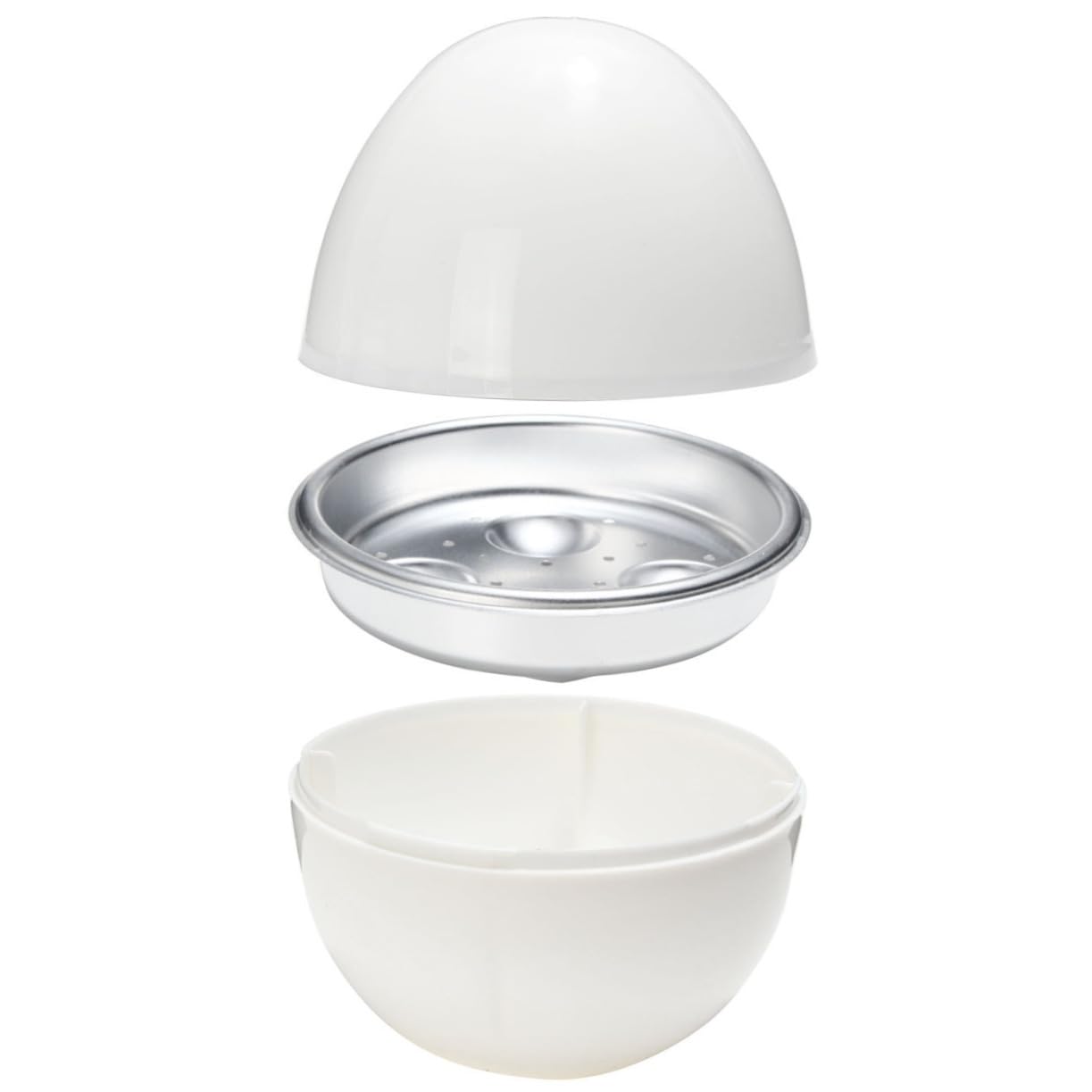 Alipis Round Microwave Egg Cooker Egg Capacity with Vent Safe and Easy to Clean Egg Plate for Fresh Tender Eggs for Poached Hard Boiled Eggs