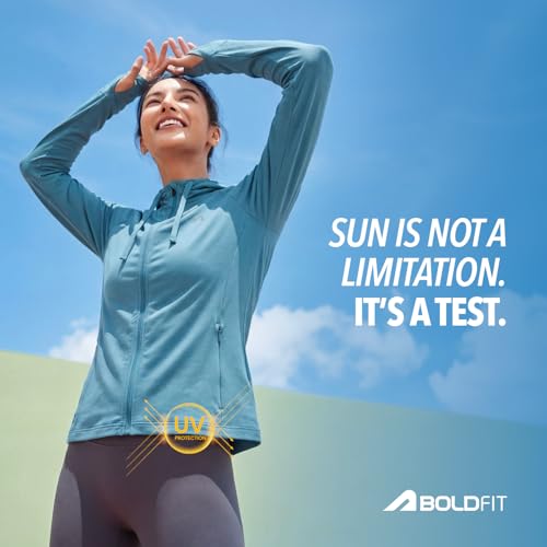 Image of Boldfit Sunscreen Jacket For Women UPF 50+ UV Protection Jacket For Woman For Sun Protection Jackets Stylish Full Sleeve All Weather Wear Jackets