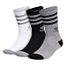 adidas Men's Originals Cushioned Crew Socks (3 Pack), Light Onix/Black/White, Large