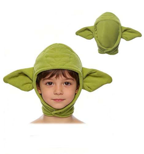 Seaehey Chapeau avec Oreilles Cosplay Chapeau Bonnet Vert Mignon Drôle Peluche Chapeau Peluche Chapeau Cartoon Hiver Chapeaux Cadeau de Noël