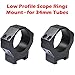 Gotical 34mm Low Profile Scope Rings Mount - for 34mm Tubes - Rifle Scope Rings Aluminum Picatinny Low Profile Mount Low Profile Ring (Medium & Low Profile - Combo of 2)