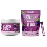 Ultima Replenisher Electrolyte Drink Mix Bundle – Grape, 30 Serving Canister & 20 Stickpacks – 6 Electrolytes & Minerals – Keto Friendly, Vegan, Non-GMO & Sugar-Free Electrolyte Powder