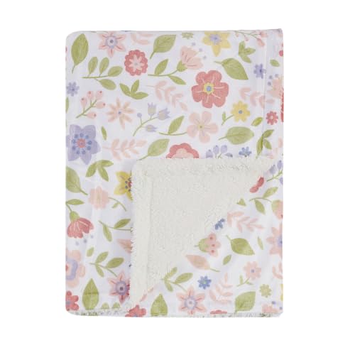 Image of CREVENT Minky Floral Toddler Blanket for Girls - Soft Plush Kids Throw Blanket as Gift for Age 3+ - 40x60 Inches (Daisy)