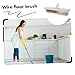Luxshiny Heavy Duty Stainless Steel Wire Floor Brush Head for Cleaning Tiles and Grout Industrial Stiff Bristles Scrubber for Kitchen and Bathroom Use