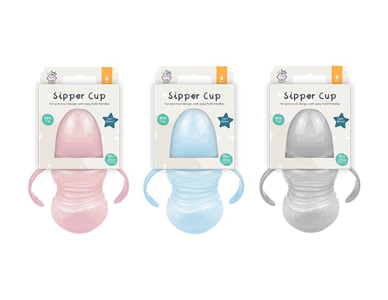 HOVUK 3PCs Kids Sippy Cups 290ml/10oz - Sipper Cup for Children with Handles, Plastic Beaker for Kids, Non Spill Transition Drink Bottles for Unisex Boys Girls 6+M โ image 1