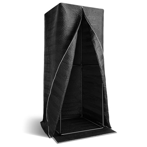 Moukey Portable Vocal Booth, One-piece Design Recording Booth with 720 Degree Sound Dampening, Home Studio Soundproof Booth for Voiceover, Podcast, Singing