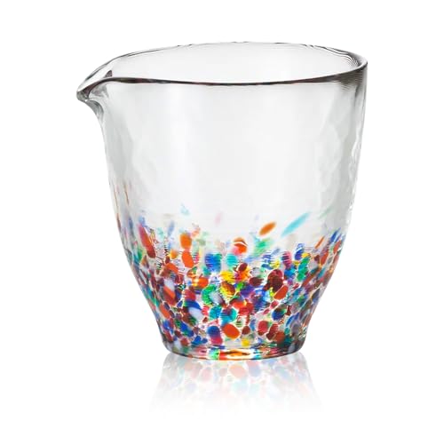 Japanese Handcrafted Sake Cups – Exquisite Artisan Glassware for Cold Sake & Shochu, Elegant Drinkware for Any Occasion, Made in Japan (Nebuta Sake Carafe, Carafe 8.4 fl oz - 250ml)