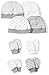 Moon and Back Baby Set of 4 Organic Cap and Mitten Sets, Grey Heather, 0-6 Months