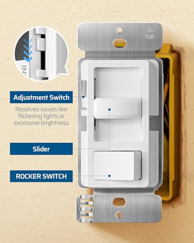 Dewenwils HWMD02D Dimmer Switch For Led Lights, 600W Incandescent/Halogen And 150W Cfl/Led thumb #1