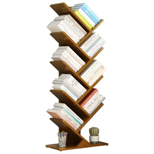 KUBERAS子供の無垢木の木の形の本棚着地の多層の絵本の棚環境保護の無漆省空間の応接間の書斎の赤ちゃんの収納キャビネットです (五階)