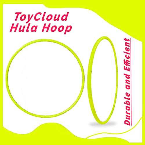 Image of Toy Cloud Octa Design 8 Inter-lockable Pieces Adjustable Hula Hoop for Adults Exercise (4 Size, 18-29 Inch, Fluorescent)