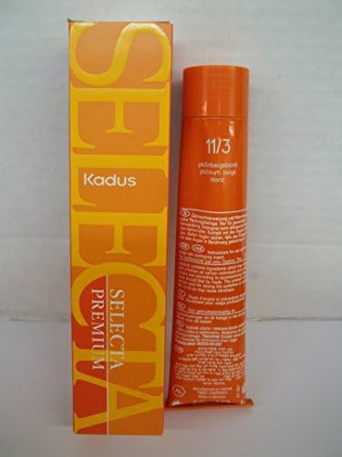 Kadus Selecta Premium Permanent Cream Hair Coloring Cream - 2 Fl. Oz. Tube - 11/3 Platinum Beige Blonde