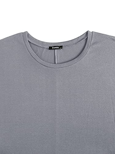 Image of ZANZEA Women's Off The Shoulder Batwing Tops Casual Loose Oversized Tshirts Long Sleeve Fall Pullover Sweater Tops