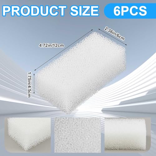 Image of Threlaco 6 Pcs Foam Filter Insert Compatible with Aquaclear Aquarium Filter Replacement Media for Filtering and Keeping Aquariums Clear (Compatible with Aquaclear 50)