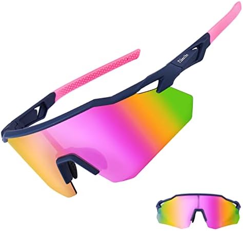 Polarized Sports Sunglasses for Men Women Cycling Glasses for Bike Fishing Golf Youth Baseball UV Protection Flex Frame