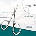 CGBE Manicure Scissors, Extra Fine Eyebrow Scissors for Grooming, Curved Blade Nail Scissors Precise Pointed Tip Grooming Kit for Eyebrow, Eyelash, Trim Nail and Dry Skin