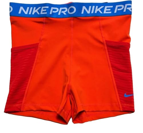 nike pro shorts women orange