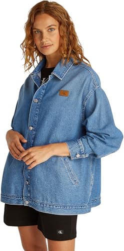 Calvin Klein Donna Giacca in Jeans Denim Overshirt...