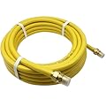 37 Ft 1/2" Flexible Natural Gas Line,CSST Corrugated Stainless Steel Tubing Pipe Kit,Flexible Natural Gas Line Pipe Propane Conversion Kit Grill Hose with 2 Male Adapter Fittings