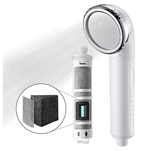 Misugi Shower Head Reviews | Shower Head Miniwell Shower Head Filter L750 - Handheld High Pressure Ionic Filtered Shower head without Hose -Remove Chlorine for Hard Water Softener with Citrus Smell for Dry Skin and Hair Loss