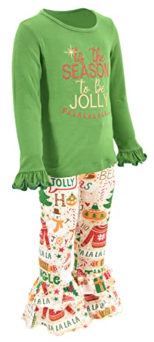 Image of Unique Baby Long Sleeve with Ruffle Leggings for Girls Kids Toddler Clothing Set Outfit