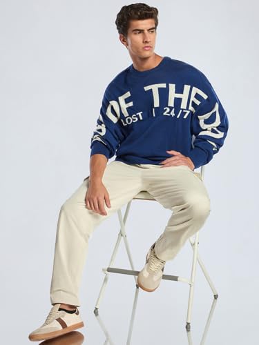 Image of Bewakoof Acrylic Men's Round Neck Sweater