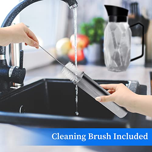 Joymicre Cold Brew Coffee Maker 40Oz/1.2L Stainless Steel Filter With Glass Pitcher & Lid For Iced Coffee, Lemonade, Juice & Tea Includes Cleaning Brush #TOP3