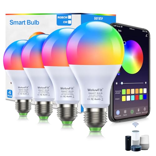 La mejor comparación de Foco Inteligente Steren - los preferidos. 42 BYLIFITY Focos Inteligentes Alexa, Foco LED WiFi Bluetooth Multicolor, Foco E27 12W, Control Remoto de Cozylife APP y Control de Voz, Focos Inteligente Compatible con iOS, Android,...