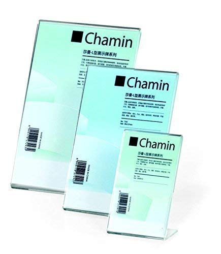 Porte-étiquette de prix en acrylique Schmalz Werbeservice A4 argent avec affichage incliné net