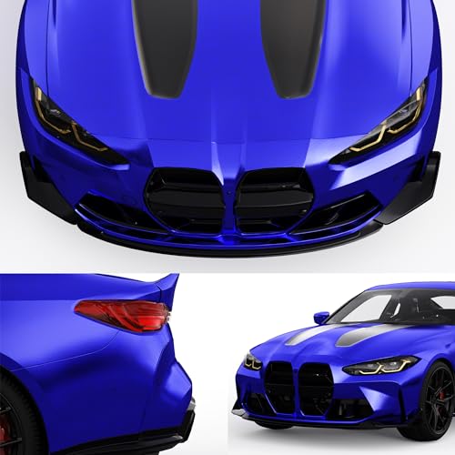 Image of Lypumso Plating Chrome Blue Vinyl Wrap Film, Mirror-Like Gloss Finish for Car, Motorcycle | Easy DIY Install & Air Release | Removable No Residue 1ft x 10ft
