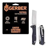 Gerber Gear Fastball Cleaver - Durable, Folding Knife with Lock - Premium EDC Gear - 3' - Made in USA - Flat Sage