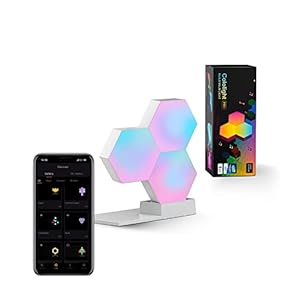 Cololight Hexagon Lights, Wall Light for Room Decor, Night Light, Music Sync LED Gaming Light, App Control Cool RGB Lights for Bedroom Decoration, Work with Alexa&Google 3Pcs PRO