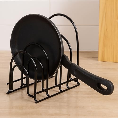 Image of Frenchware Heavy Duty 5-Tier Horizontally Tawa Stand Shelf, 12.2 x 9 inch | For Skillets, Griddles, Trays, Freestanding or Wall-Mounted, Space Saving