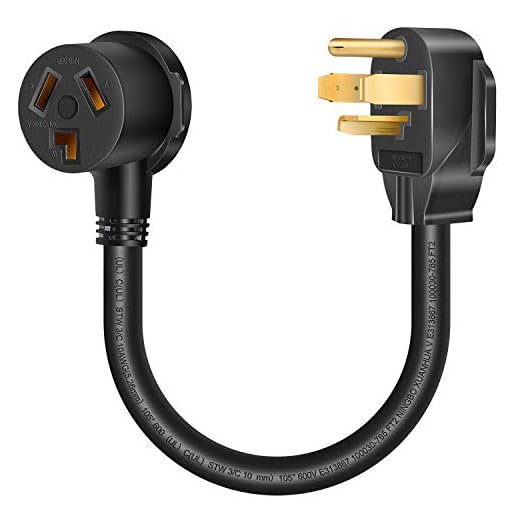 Beauty Kate Dryer Adapter Cord 3 Prong to 4 Prong - NEMA 14-30P Male to 10-30R Female, 30A, 250V, Dryer Cord Adapter 4 to 3 Prong