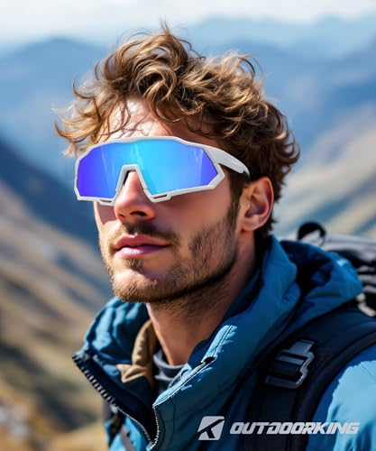 Image of Sport Polarized Sunglasses for Men and Women, Stylish and Lightweight Cycling Sunglasses with UV400 Protection