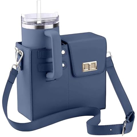 Lovehomily Bag Crossbody for Cup Purse, Water Bottle Bag Holder Crossbody, Crossbody Cup Holder Bag with Cup, Adjustable Wo Cover