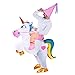 Spooktacular Creations Inflatable Costume Adult, Riding a Unicorn Blow-up Deluxe Halloween Costume with Hat for Halloween Dress Up Parties, White, X-Large(71In)