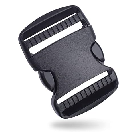 10 Pack 2" Plastic Side Release Buckle Dual Adjustable Outdoor Camping Tactical Backpack Belt Strap Webbing Bag Hardware Accessories (2"(50.6mm) Dual Release) Cover
