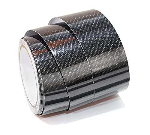 Kaliwa Carbon Folie 5cm x 900cm, selbstklebend für Auto und mehr