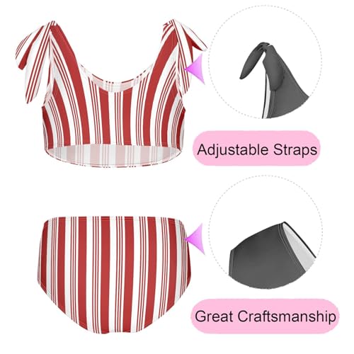 Image of CaTaKu Girls Two Piece Swimsuits Toddler Bathing Suits Bikini Set Summer Beach Swimwear for Girls Size 3-12T