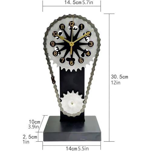 Reloj de engranajes móviles con acabado vintage premium 2