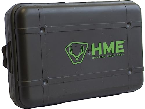 HME Archery Bow Hunting Storage Organizer Box Plastic Portable Lightweight Broadhead Case with Foam Padding