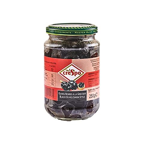Crespo Dry Black Olives 250g (Pack of 6) Cover