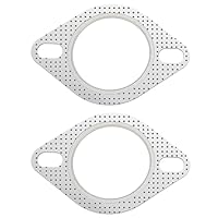 Auspuffdichtung Auspuffflanschdichtung,2 Stück Auspuffrohrdichtung,Rohr Auspuff Flansch Dichtung,Flanschdichtung Auspuff Dichtung (2.5in Inner Diameter,63-64mm/110mm)