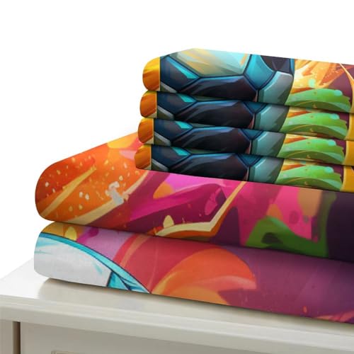 Ensemble de literie foot 3D lit simple housse de couette microfibre douce - 6