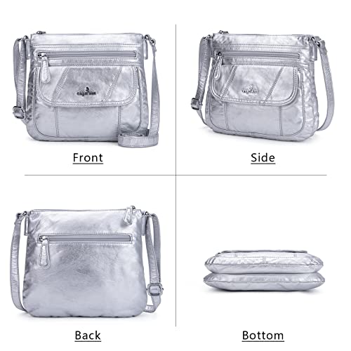 Image of Angelkiss Small Womens Crossbody Bag Leather Shoulder Purse for Women Hobo Bag with Adjustable Shoulder Strap