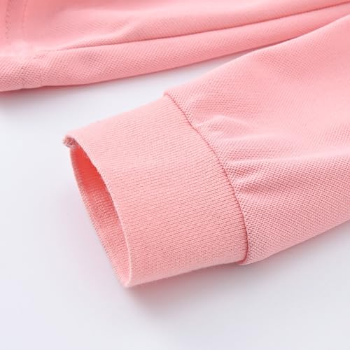 Girls Boys Pique Polo School Uniform Shirts Kids Long Sleeve Basic Solid Casual Tee Tops Soft Cute Pullover Fall Shirts4